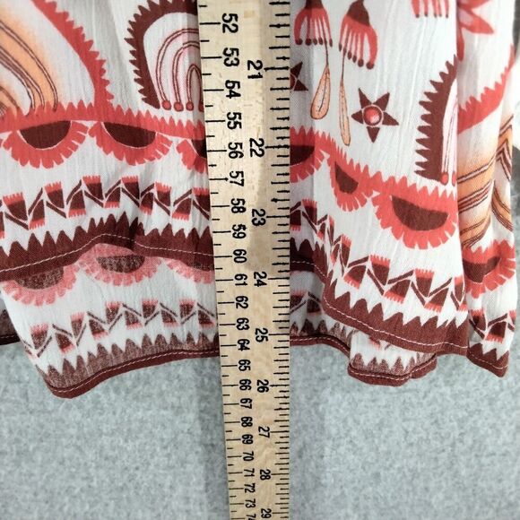 NWT a.n.a. A New Approach Blouse Wmn Size XS Boho White Floral Flowy Top Peasant - Picture 4 of 10